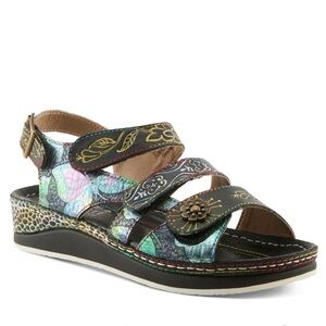 Spring Step L’Artiste Sumacah Sandal black multi size 37 / size 7